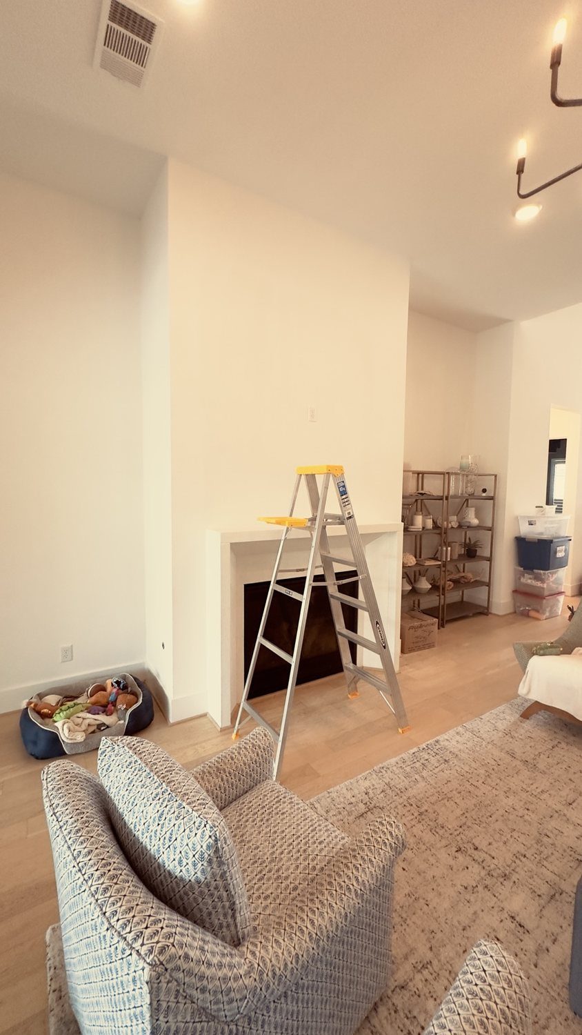 After: finished wall following drywall repair