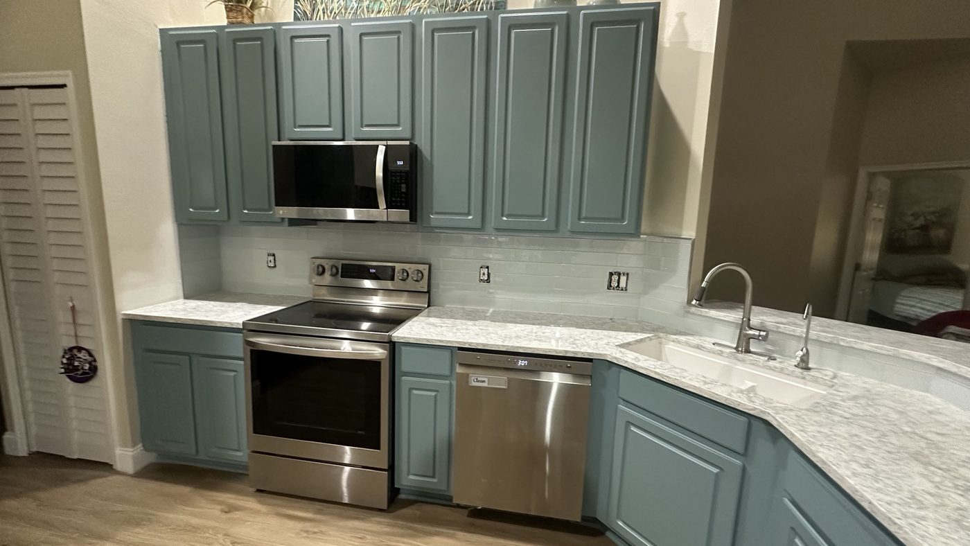 Kitchen cabinets after painting