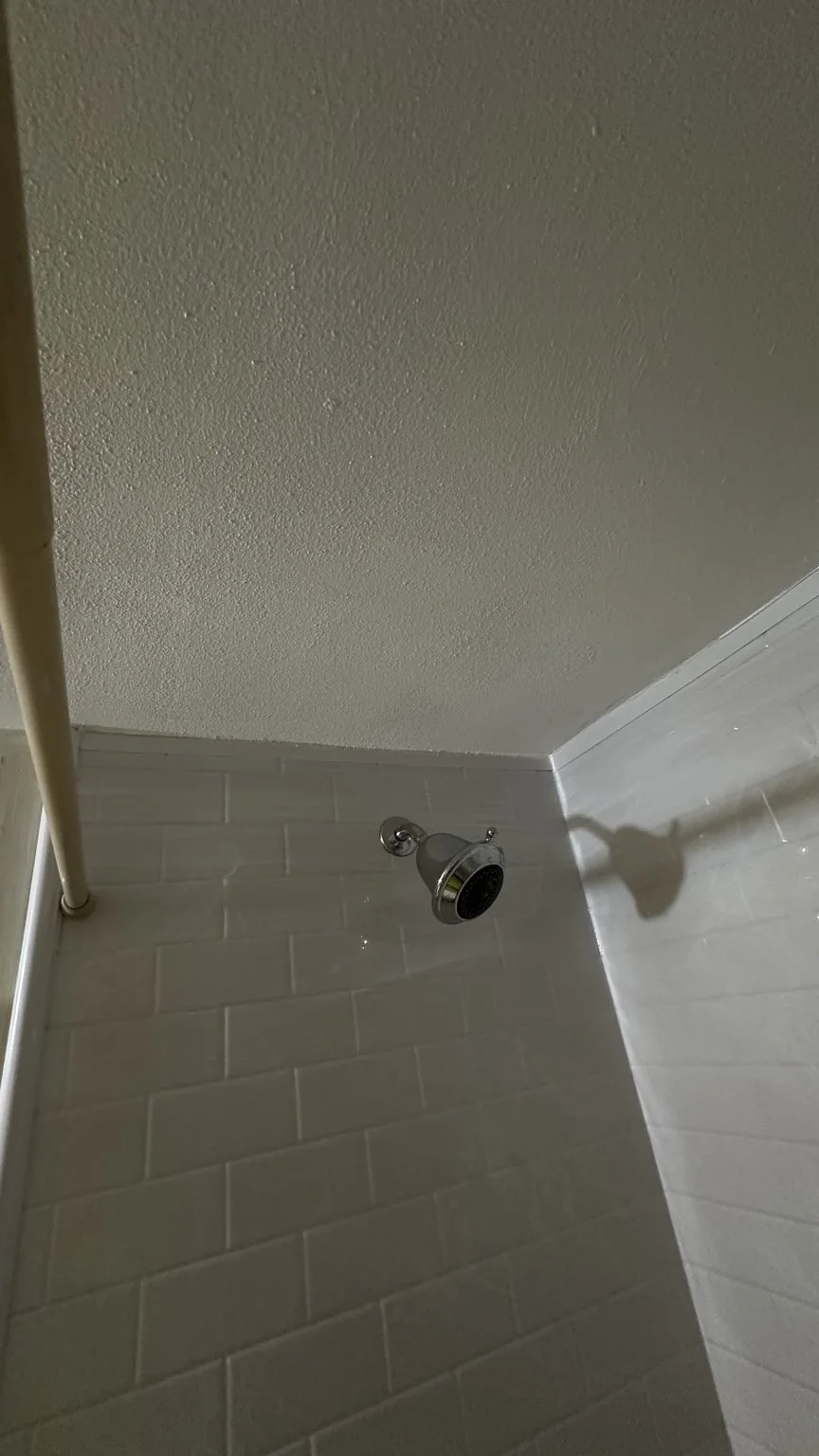 After completed ceiling drywall repair and texture match