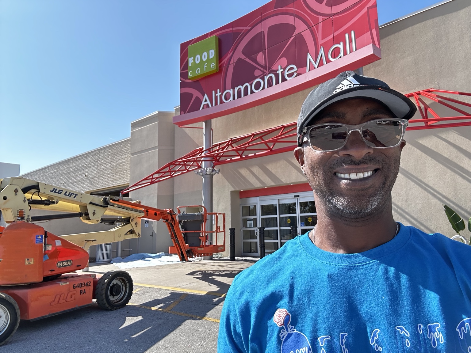 Commercial exterior painting project at Altamonte Mall job site