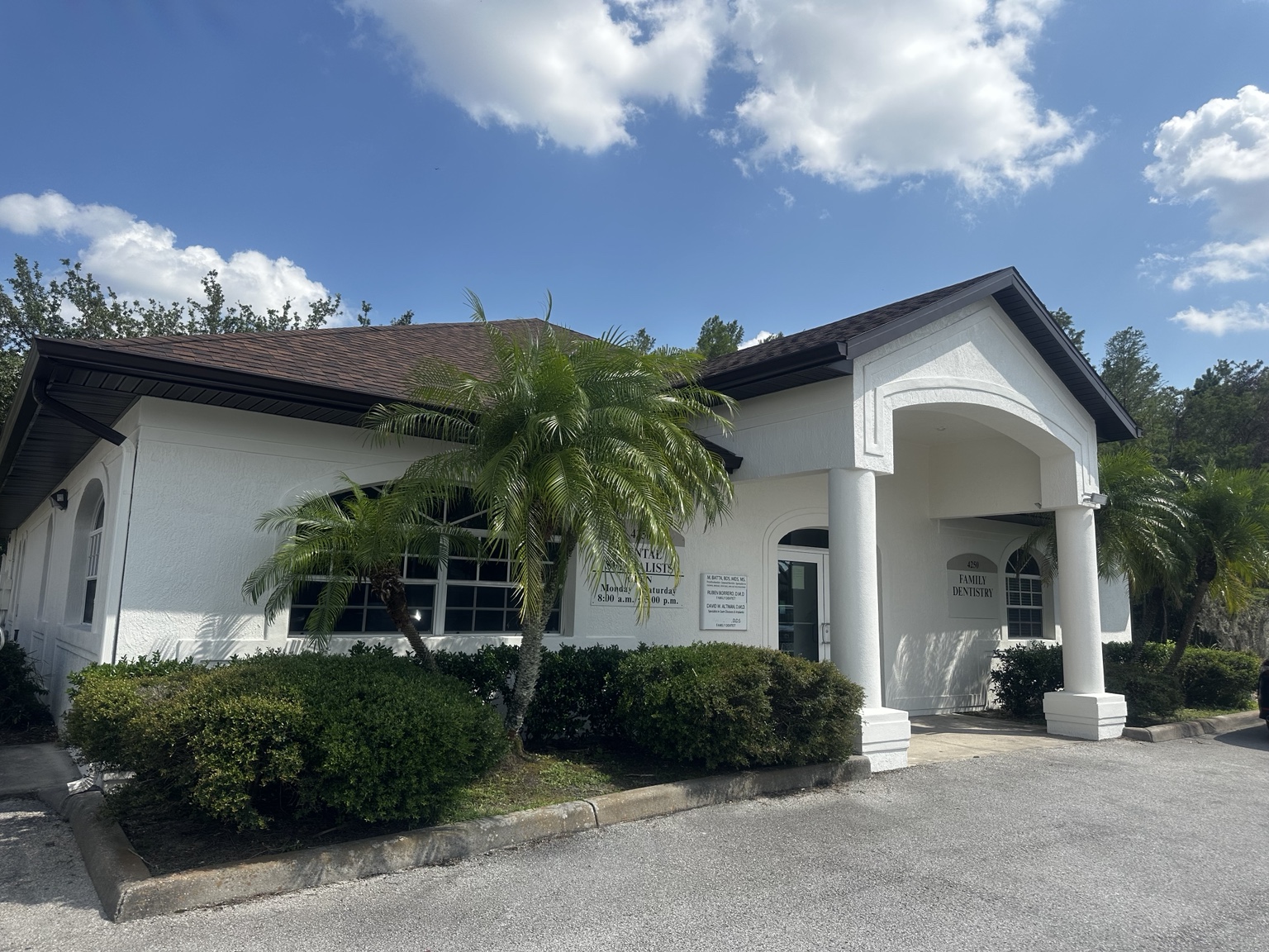 Finished commercial professional building exterior painting project