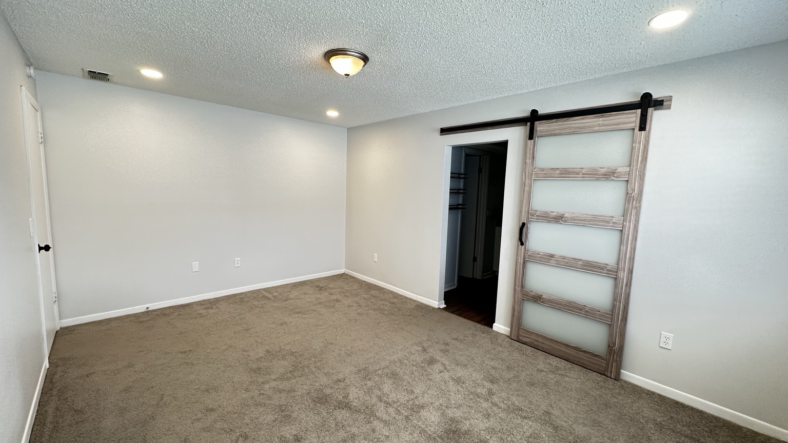 Finished residential bedroom interior painting
