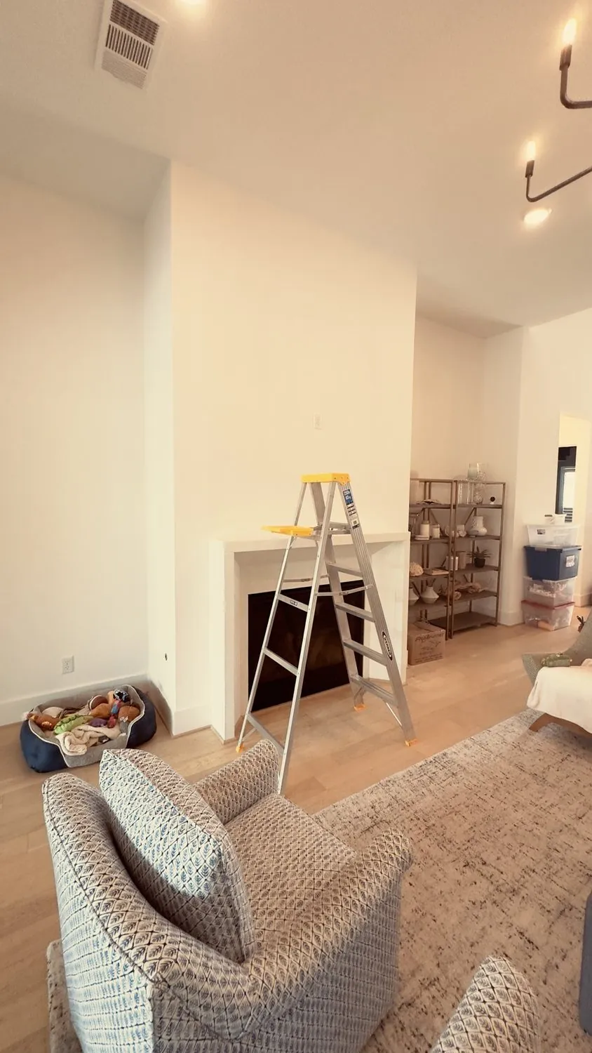 After: finished wall following drywall repair